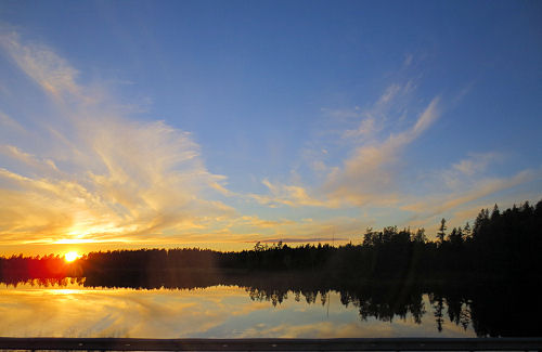 Solnedgång i Hälsingland