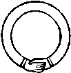 cirkel med hnder- symbol fr enhet